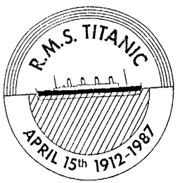R.M.S. TITANIC APRIL 15TH 1912-1987 logo