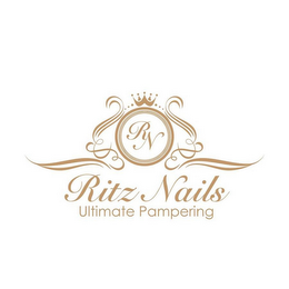 RN RITZ NAILS  ULTIMATE PAMPERING logo