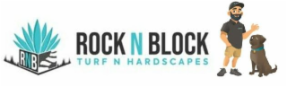RNB ROCK N BLOCK TURF N HARDSCAPES logo