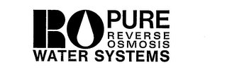 RO PURE REVERSE OSMOSIS WATER SYSTEMS logo