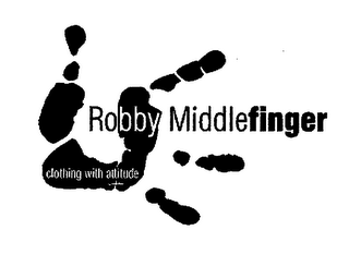 ROBBY MIDDLEFINGER CLOTHING WITH ATTITDUE logo