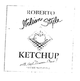 ROBERTO ITALIAN STYLE KETCHUP WITH REAL PARMESAN CHEESE! logo