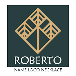 ROBERTO NAME LOGO NECKLACE logo