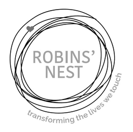 ROBINS' NEST TRANSFORMING THE LIVES WE TOUCH logo