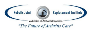 ROBOTIC JOINT REPLACEMENT INSTITUTE A DIVISON OF ALPHA ORTHOPEDICS "THE FUTURE OF ARTHRITIS CARE" logo
