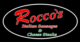 ROCCO'S ITALIAN SAUSAGES & CHEESE STEAKS logo