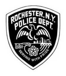 ROCHESTER, N.Y. POLICE DEPT. SERVING WITH PRIDE logo