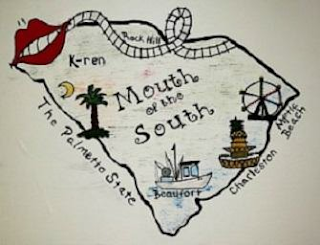 ROCK HILL BEAUFORT CHARLESTON MYRTLE BEACH K REN THE PALMETTO STATE MOUTH OF THE SOUTH logo