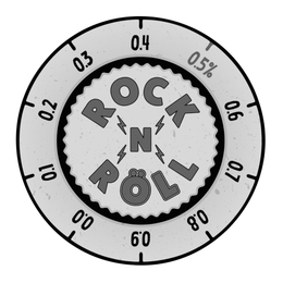 ROCK N RÖLL 0.0 0.1 0.2 0.3 0.4 0.5% 0.6 0.7 0.8 0.9 logo