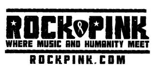ROCK PINK WHERE MUSIC AND HUMANITY MEET ROCKPINK.COM logo