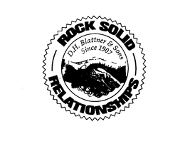 ROCK SOLID RELATIONSHIPS D.H. BLATTNER & SONS SINCE 1907 logo