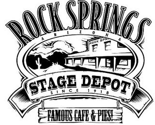ROCK SPRINGS ARIZONA STAGE DEPOT SINCE 1918 FAMOUS CAFE & PIES! logo