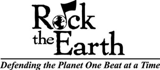 ROCK THE EARTH DEFENDING THE PLANET ONE BEAT AT A TIME logo