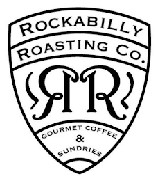 ROCKABILLY ROASTING CO. RR GOURMET COFFEE & SUNDRIES logo