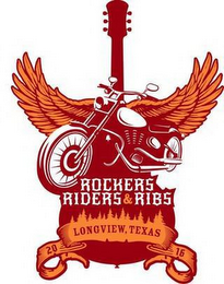 ROCKERS RIDERS & RIBS LONGVIEW, TEXAS 2016 logo