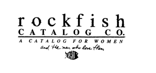 ROCKFISH CATALOG CO. A CATALOG FOR WOMEN AND THE MEN WHO LOVE THEM logo
