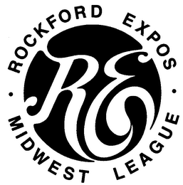 ROCKFORD EXPOS MIDWEST LEAGUE RE logo