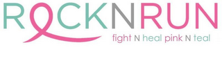 ROCKNRUN FIGHT N HEAL PINK N TEAL logo