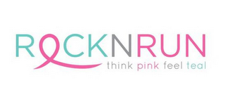 ROCKNRUN THINK PINK FEEL TEAL logo