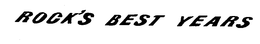 ROCK'S BEST YEARS logo