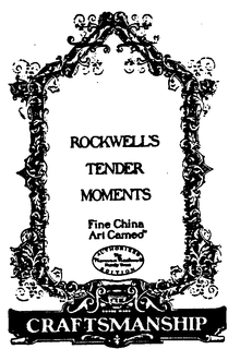 ROCKWELL'S TENDER MOMENTS FINE CHINA ART CAMEO CRAFTSMANSHIP logo