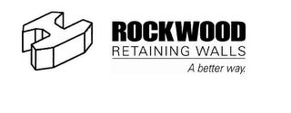 ROCKWOOD RETAINING WALLS A BETTER WAY. logo