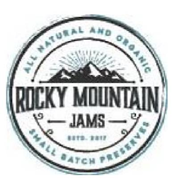 ROCKY MOUNTAIN JAMS ALL NATURAL AND ORGANIC SMALL BATCH PRESERVES logo