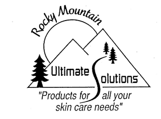 ROCKY MOUNTAIN ULTIMATE SOLUTIONS "PRODUCTS FOR ALL YOUR SKIN CARE NEEDS" logo