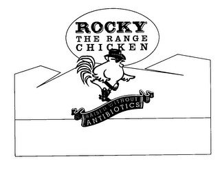 ROCKY THE RANGE CHICKEN RAISED WITHOUTANTIBIOTICS logo