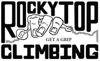 ROCKY TOP CLIMBING GET A GRIP logo
