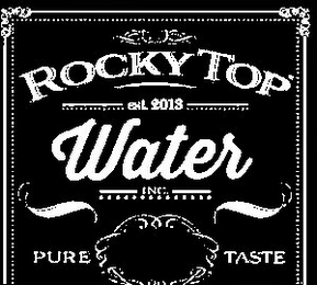 ROCKY TOP WATER INC. EST. 2013 PURE TASTE logo