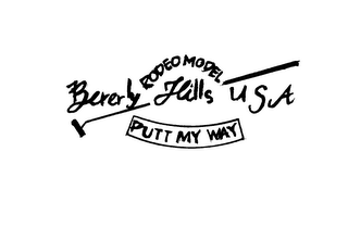 RODEO MODEL BEVERLY HILLS USA PUTT MY WAY logo