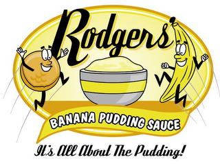 RODGERS BANANA PUDDING SAUCE IT'S ALL ABOUT THE PUDDING! logo