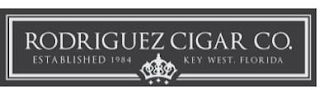 RODRIGUEZ CIGAR CO. ESTABLISHED 1984 KEY WEST FLORIDA logo