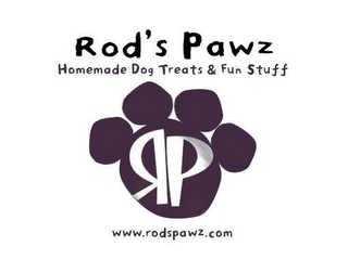 ROD'S PAWZ HOMEMADE DOG TREATS & FUN STUFF logo