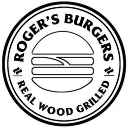 ROGER'S BURGERS REAL WOOD GRILLED logo