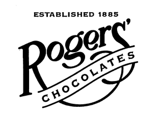 ROGERS' CHOCOLATES ESTABLISHED 1885 logo