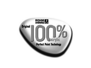ROHM AND HAAS ORIGINAL 100% ACRYLIC PERFECT PAINT TECHNOLOGY logo