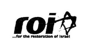 ROI ...FOR THE RESTORATION OF ISRAEL logo