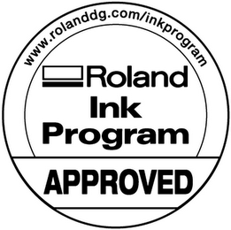ROLAND INK PROGRAM APPROVED WWW.ROLAND.COM/INKPROGRAM logo