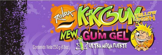 ROLDA K-KGUM YELLOW CRASH NEW GUM GEL ULTRA MEGA FUERTE CONTENIDO NETO 250 G (8.8OZ.) logo
