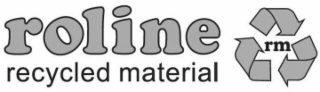 ROLINE RECYCLED MATERIAL RM logo