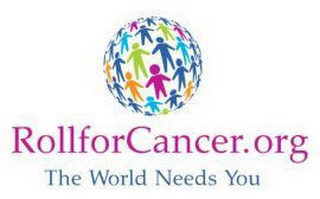 ROLLFORCANCER.ORG THE WORLD NEEDS YOU logo