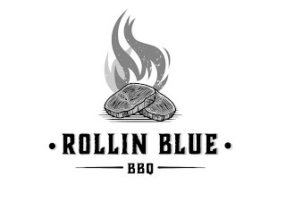 ROLLIN BLUE BBQ logo