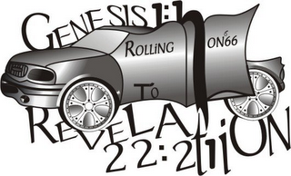 ROLLING ON '66 GENESIS 1:1 TO REVELATION 22:21 logo