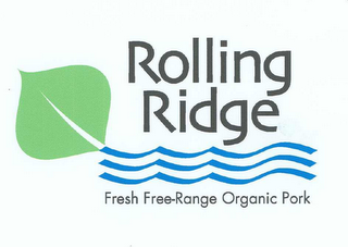 ROLLING RIDGE FRESH FREE-RANGE ORGANIC PORK logo