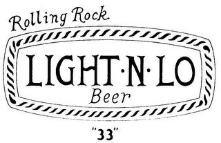 ROLLING ROCK LIGHT.N.LO BEER "33" logo