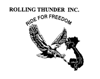 ROLLING THUNDER INC. RIDE FOR FREEDOM LAOS CAMBODIA VIETNAM logo