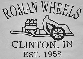 ROMAN WHEELS CLINTON, IN EST. 1958 logo