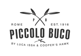ROME P B EST. 1916 PICCOLO BUCO BY LUCA ISSA & COOPER'S HAWK logo
